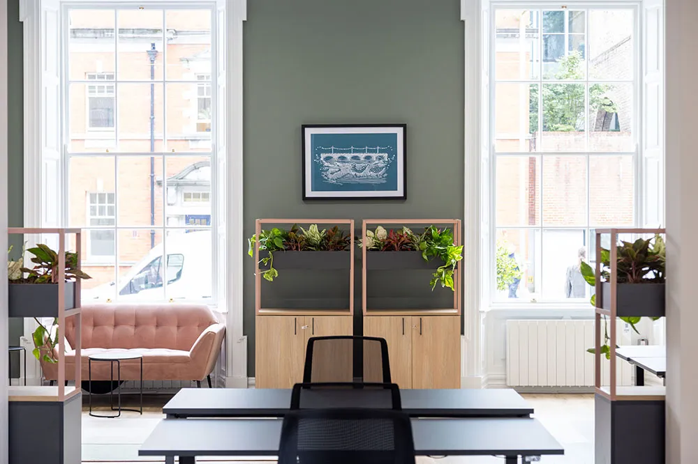 A furnished office ready to move into